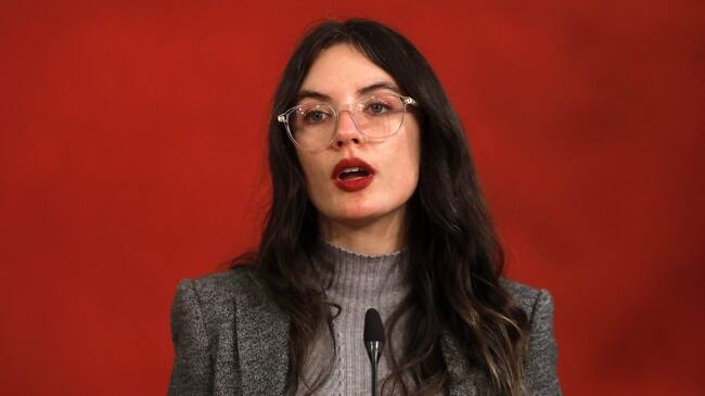 20 de Junio de 2022/SANTIAGOLa Ministra Vocera de Gobierno,Camila Vallejo, realiza un punto de prensa al termino del Comit Poltico, en el Palacio de la Moneda.
FOTO: CRISTOBAL ESCOBAR/AGENCIAUNO