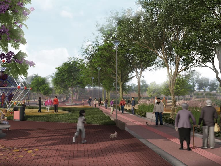 Con multicanchas, pérgolas y juegos: cómo será el gigantesco parque que llegará a Maipú tras cierre del Campamento Japón