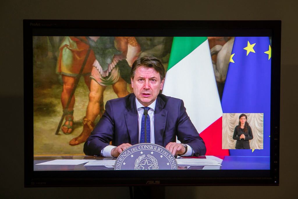El primer ministro italiano Giuseppe Conte