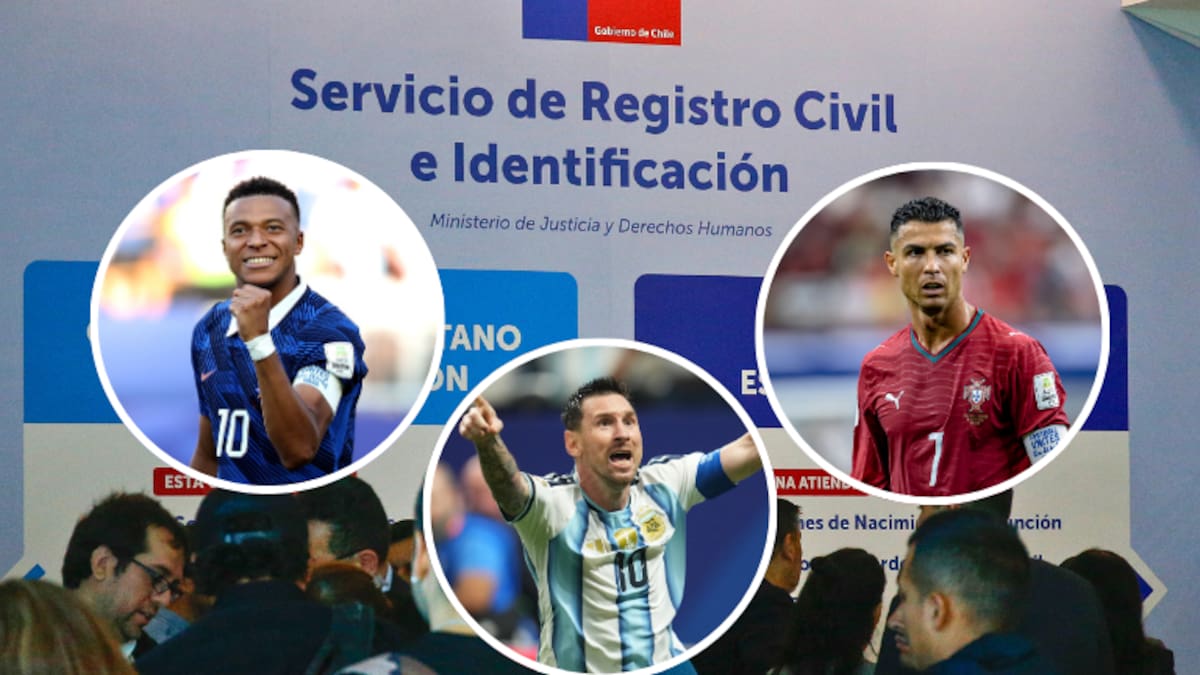 Fiebre mundialista en el Registro Civil: revelan cuántos chilenos se llaman Lionel, Kylian y Cristiano