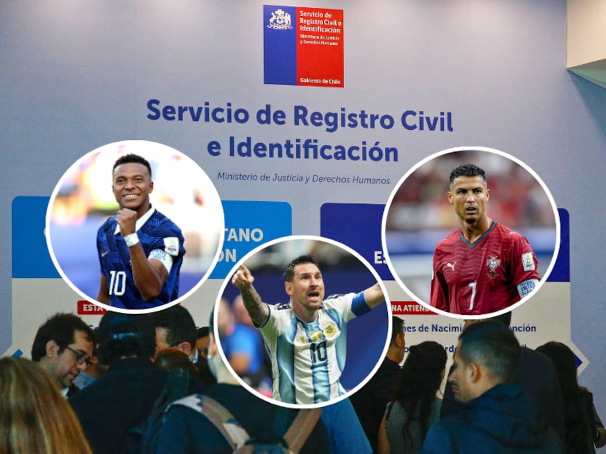 Fiebre mundialista en el Registro Civil: revelan cuántos chilenos se llaman Lionel, Kylian y Cristiano