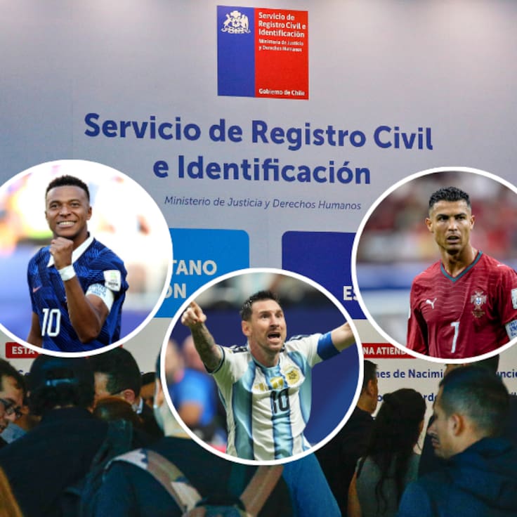 Fiebre mundialista en el Registro Civil: revelan cuántos chilenos se llaman Lionel, Kylian y Cristiano