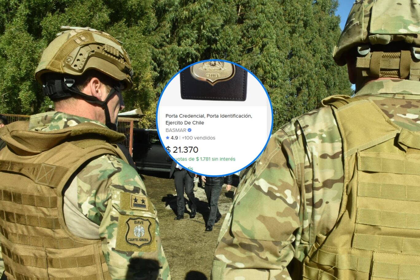 Venta de porta credencial con escudo del Ejército en Mercado Libre