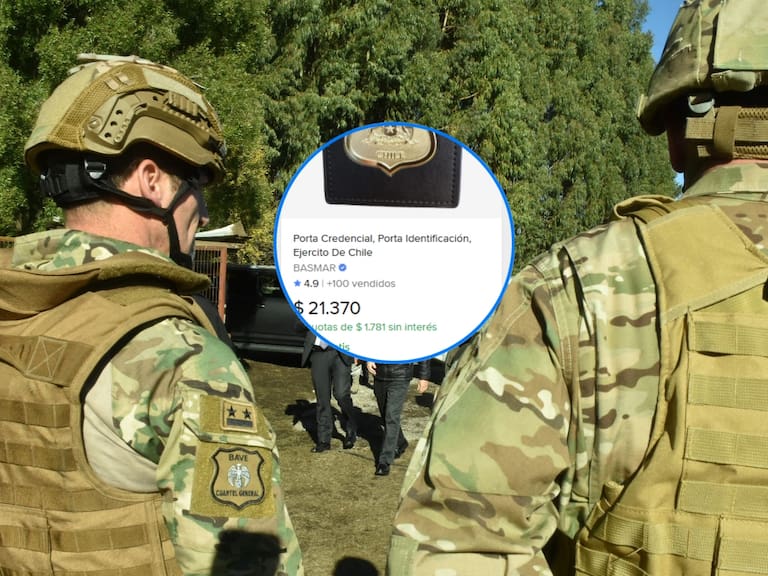 Venta de porta credencial con escudo del Ejército en Mercado Libre