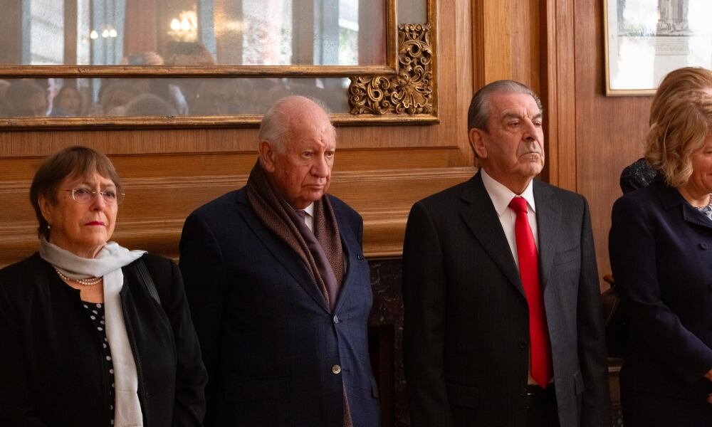 Agencia Uno | Los expresidentes Michelle Bachelet, Ricardo Lagos y Eduardo Frei