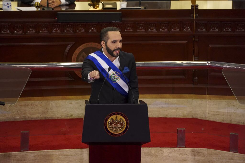 El presidente de El Salvador, Nayib Bukele, ante el congreso