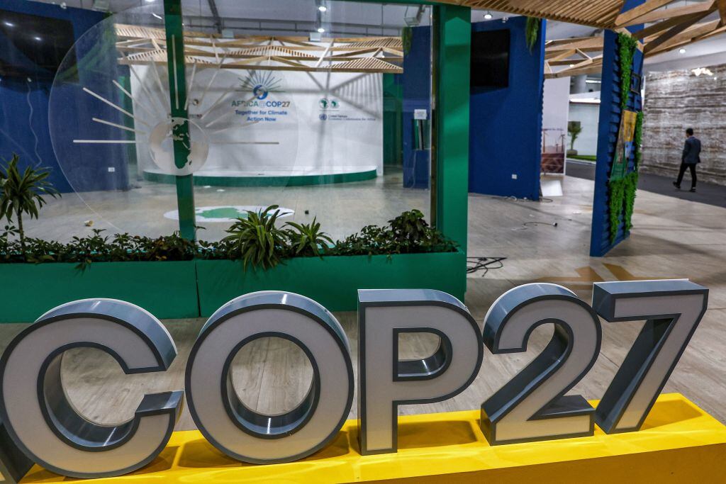 El centro de conferencia de la COP27 que se desarrolla en Egipto