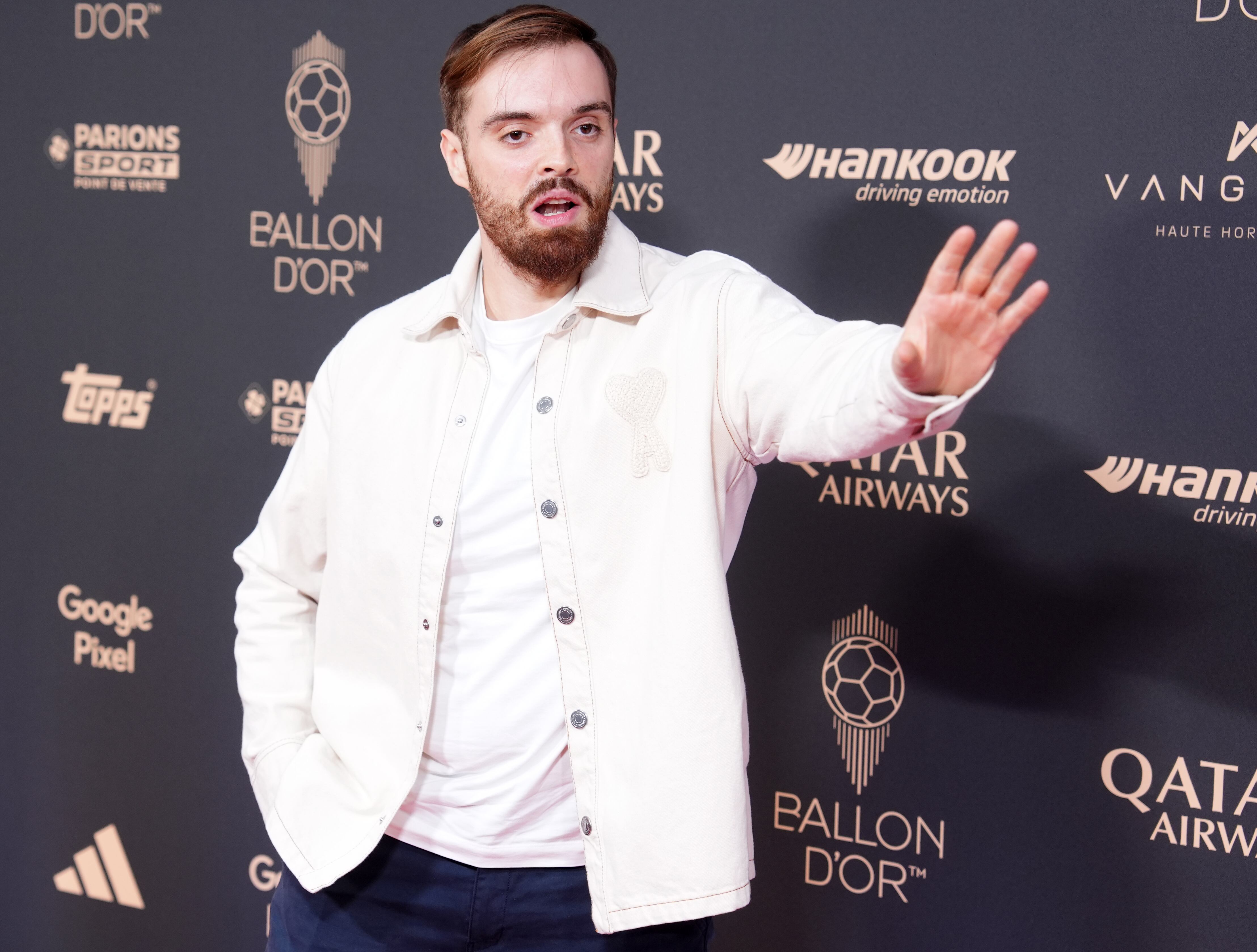 Ibai Llanos arrives at the Ballon d'Or awards ceremony 2025, at the Theatre du Chatelet in Paris, France. Picture date: Monday September 22, 2025. (Photo by Adam Davy/PA Images via Getty Images)