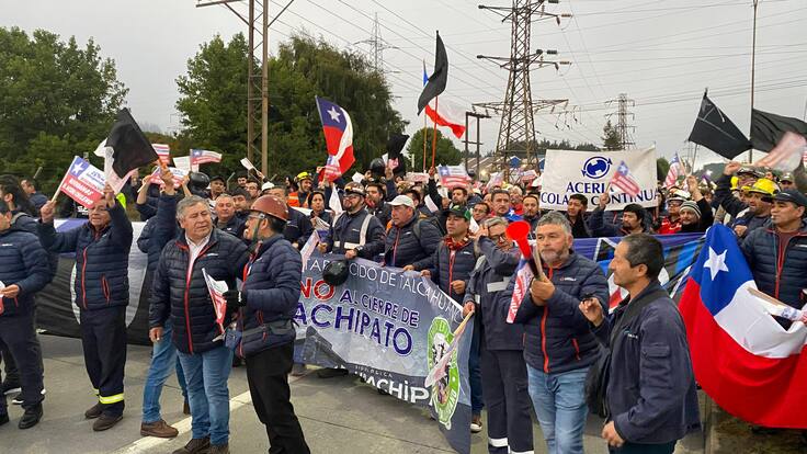 Movilización de trabajadores de siderúrgica Huachipato - Nicolás Medina - ADN Hoy - 25 de marzo de 2024