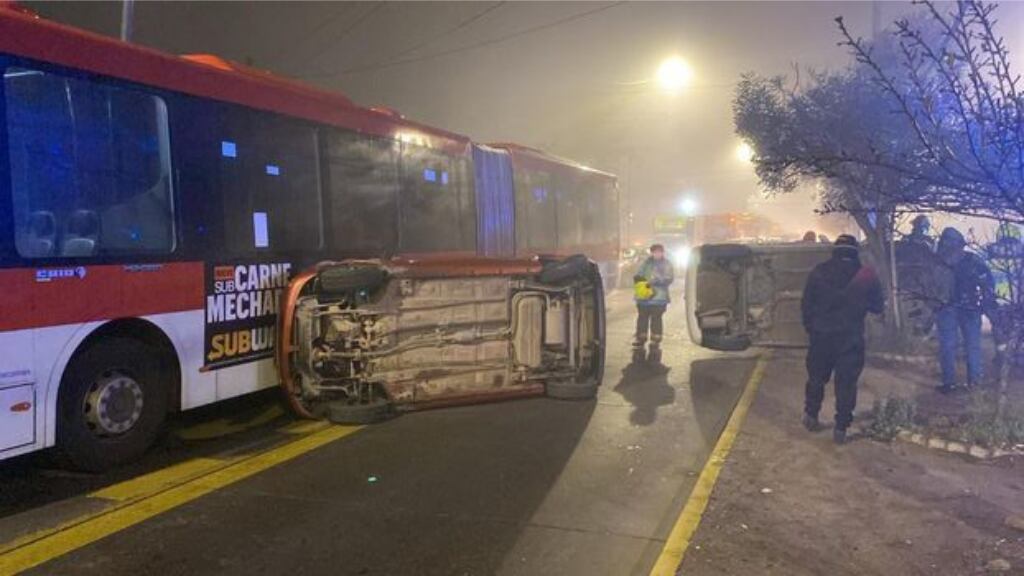Volcamiento, accidente de tránsito