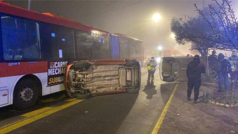 Volcamiento, accidente de tránsito