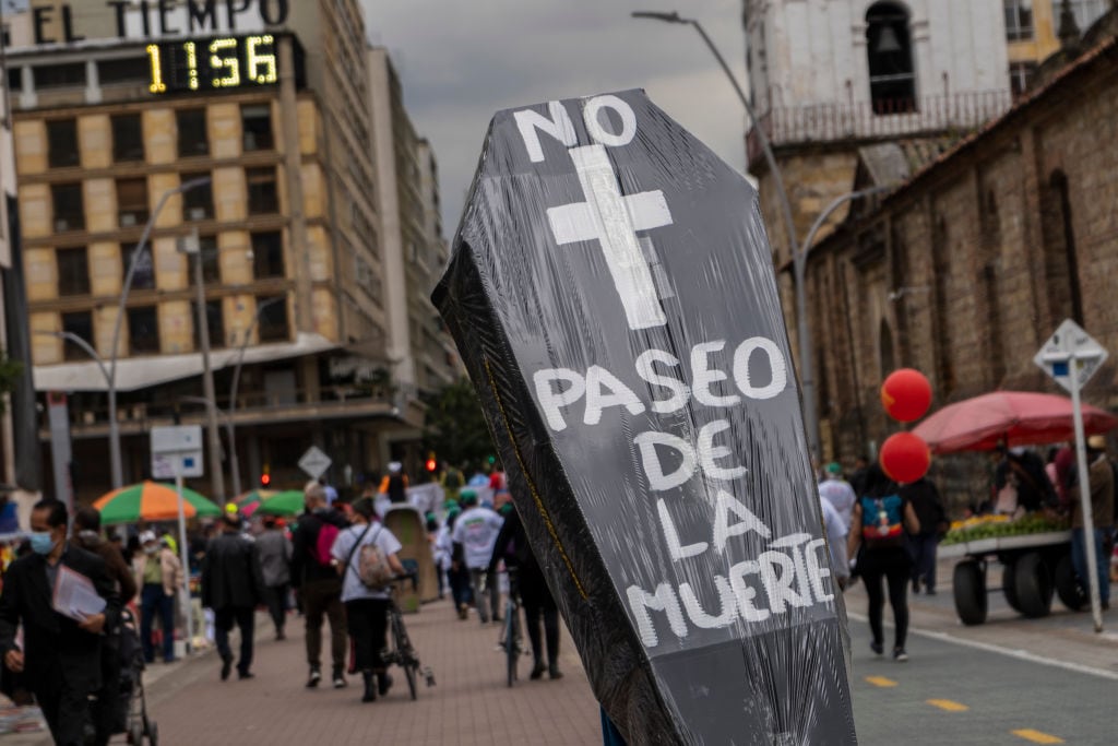 Manifestación en la ciudad de Bogotá