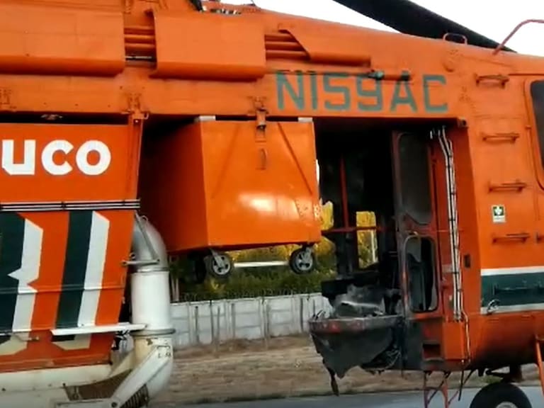 Desconocidos quemaron helicóptero que combate incendios forestales en el Biobío
