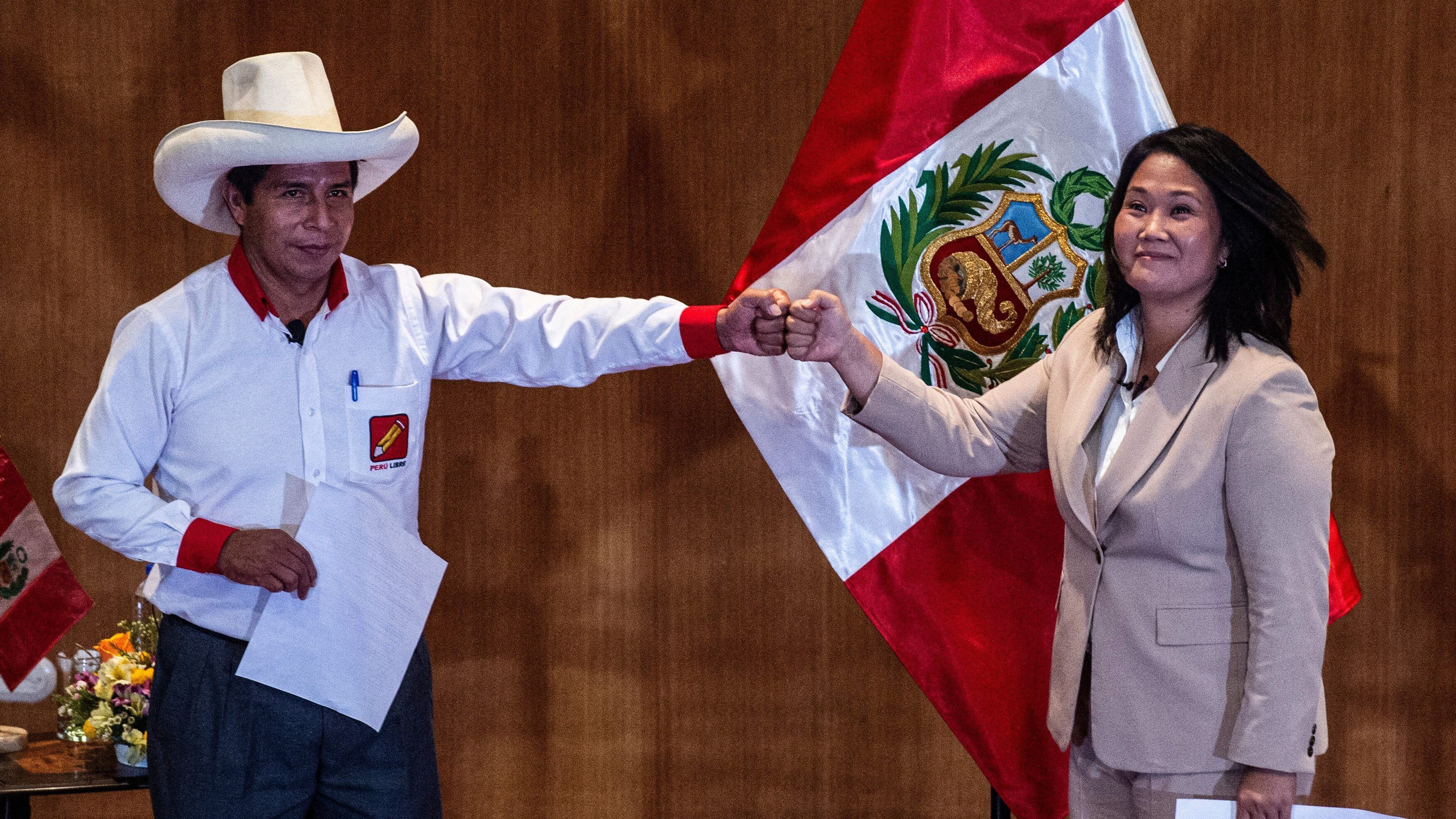 Pedro Castillo y Keiko Fujimori