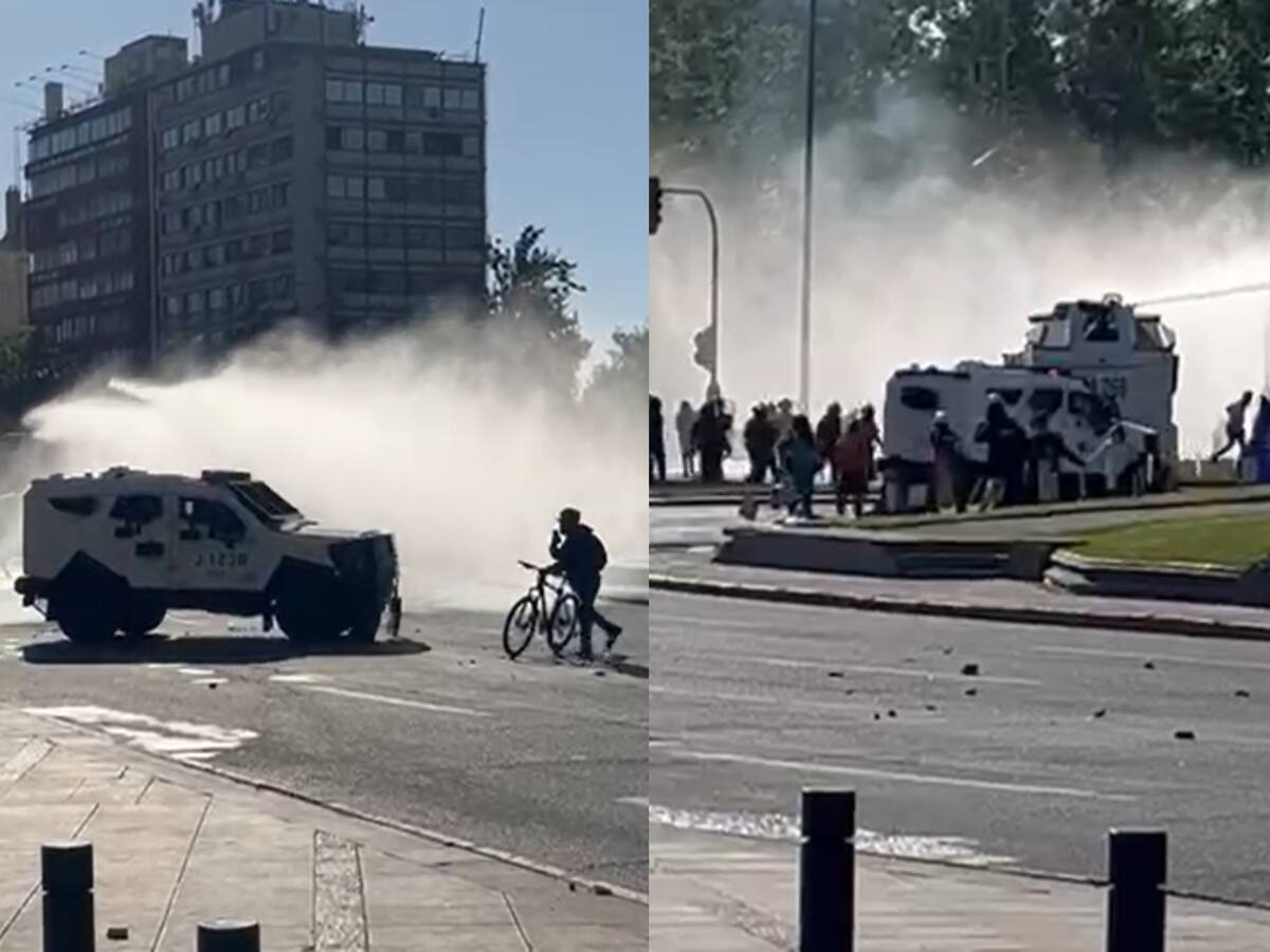 Incidentes en Plaza Baquedano a cinco años del estallido social deja 3 detenidos y un carabinero herido