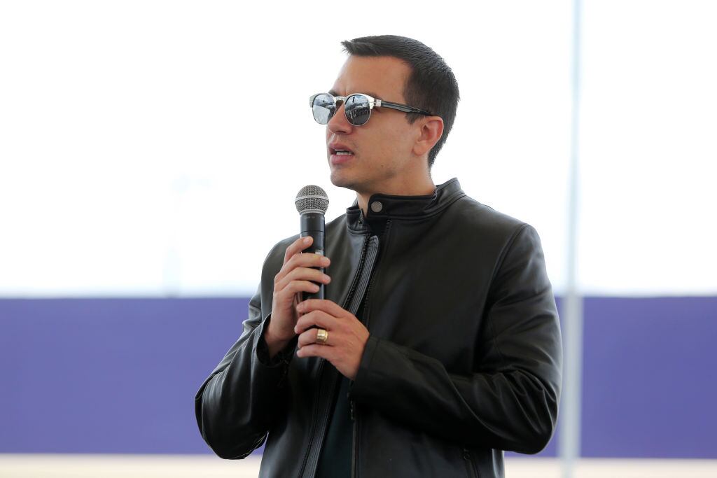 El presidente de Ecuador, el derechista Daniel Noboa, durante un evento oficial en la ciudad de Quito.