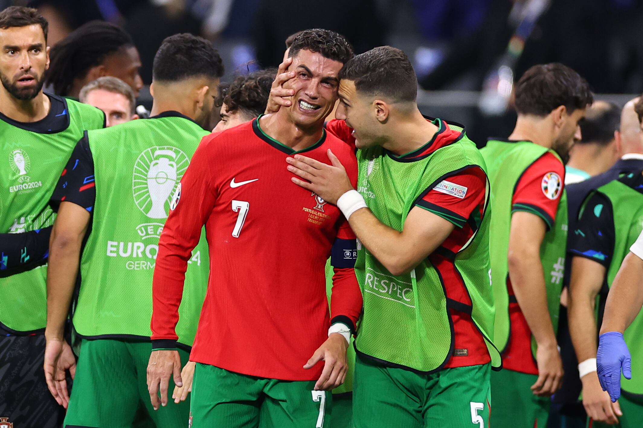 Desconsolado: Cristiano Ronaldo rompió en llanto tras fallar un penal por Portugal en la Eurocopa 2024 | Getty Images