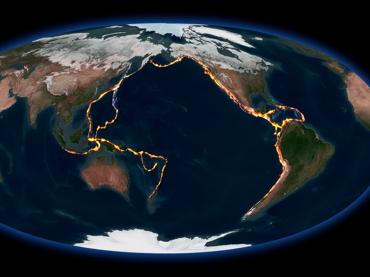 Este es el Cinturón de Fuego del Pacífico: la zona donde ocurre el 90% de los terremotos del mundo