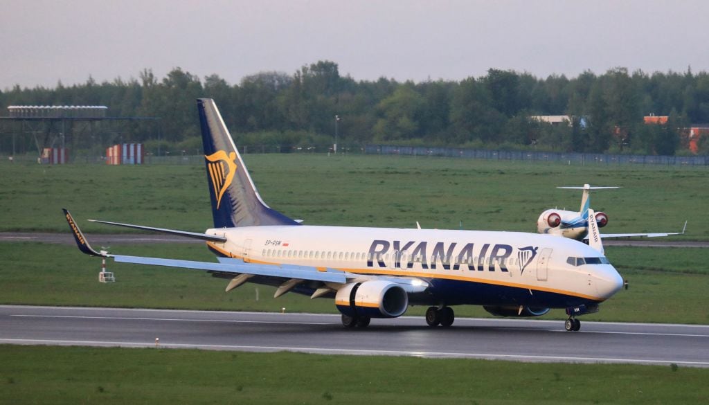 El Boeing 737-8AS de Ryanair que fue forzado a aterrizar en Minsk