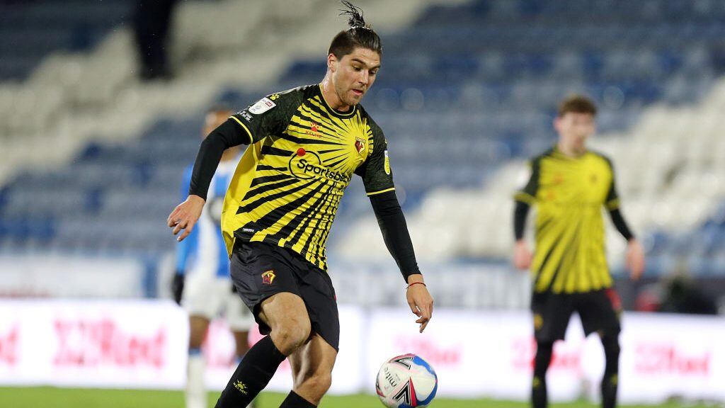 HUDDERSFIELD, ENGLAND - DECEMBER 19: Watford's Francisco Sierralta during the Sky Bet Championship match between Huddersfield Town and Watford at John Smith's Stadium on December 19, 2020 in Huddersfield, England. (Photo by Rich Linley - CameraSport via Getty Images)