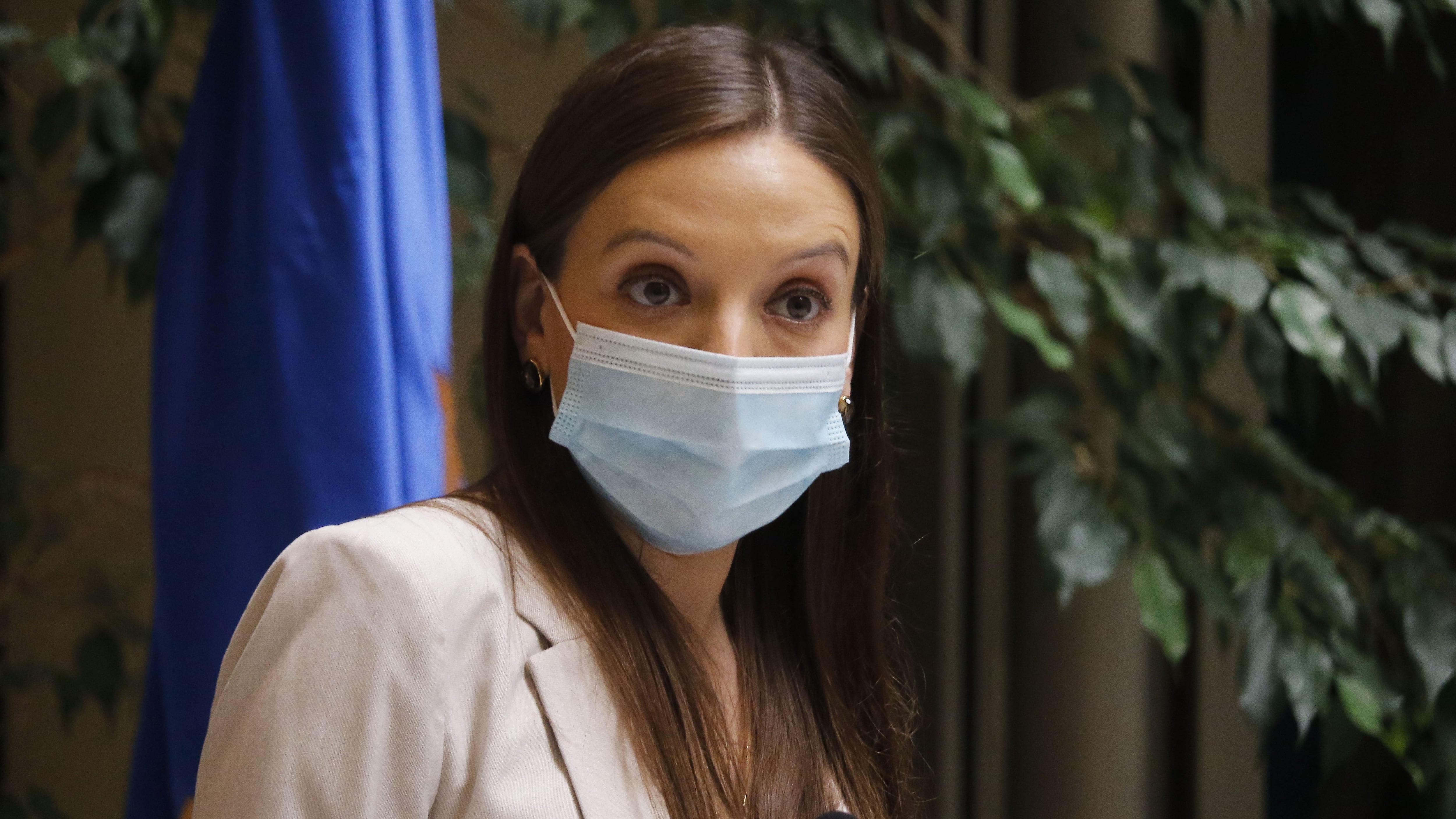 10 DE NOVIEMBRE DE 2020/VALPARAISOLa diputada Camila Flores ofrece un punto de prensa en la Camara de Diputados.
FOTO: LEONARDO RUBILAR CHANDIA/AGENCIAUNO