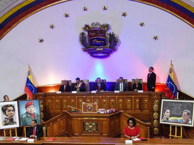 El mandatario venezolano Nicolas Maduro presente en la Asamblea Nacional
