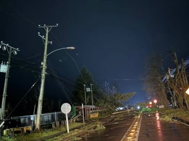Presunto tornado en región Ñuble