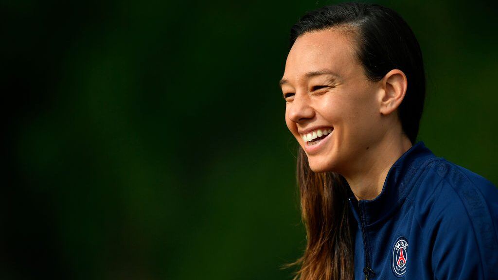 PARIS, FRANCE - MAY 12: Christiane Endler looks on during a Paris Saint-Germain Women training session on May 12, 2021 in Paris, France. (Photo by Aurelien Meunier - PSG/PSG via Getty Images)