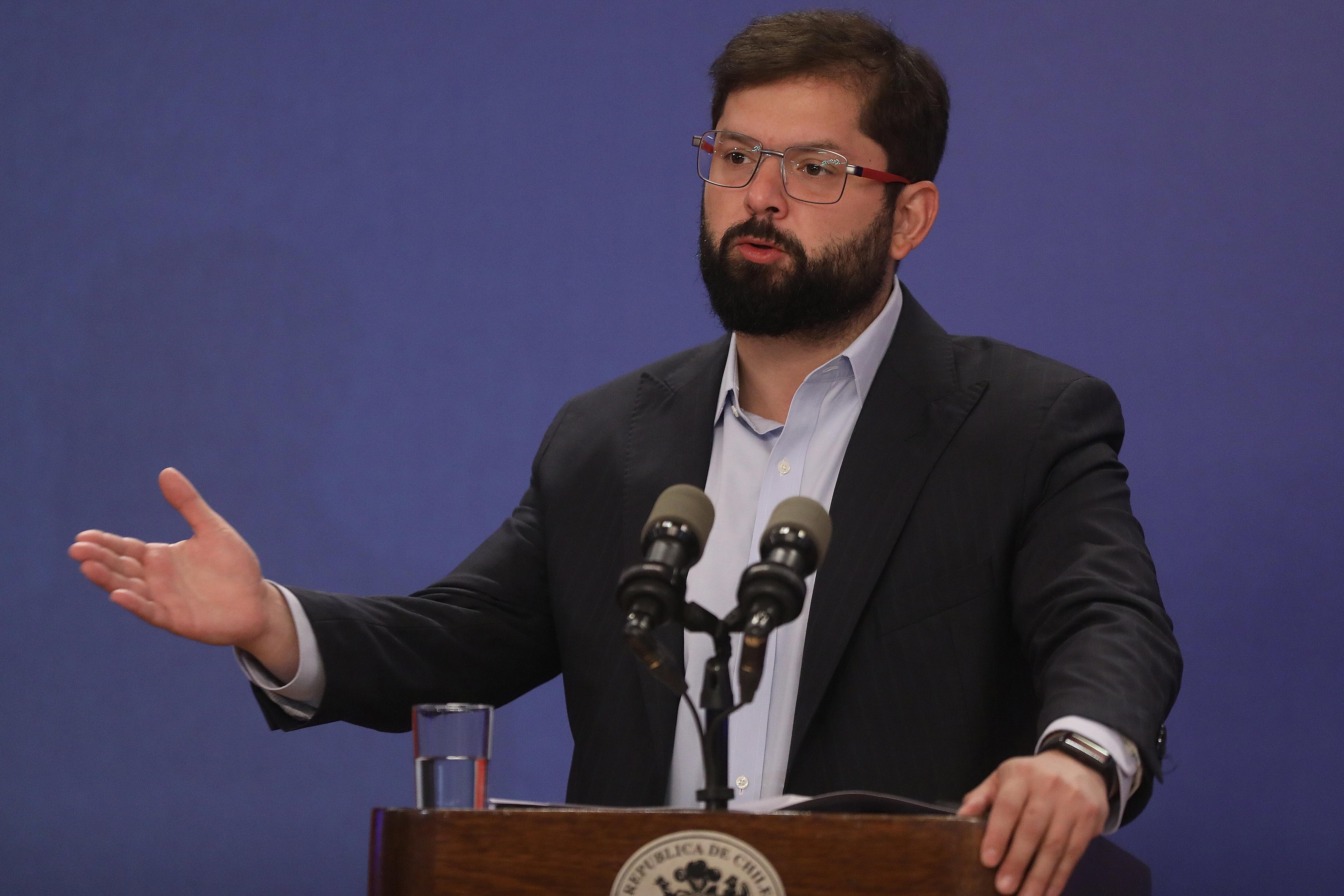 Agencia Uno | El Presidente Gabriel Boric Font en la promulgación de la nueva Ley de Seguridad Privada