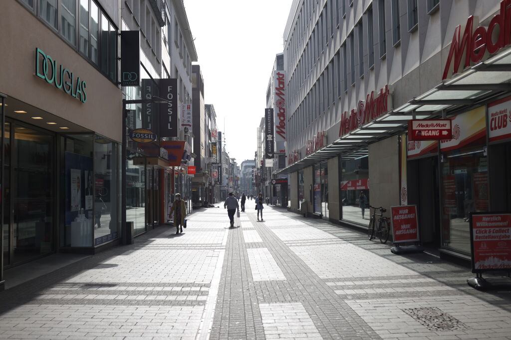 El comercio cerrado por las medidas de bloqueo ante el Covid-19 en Alemania