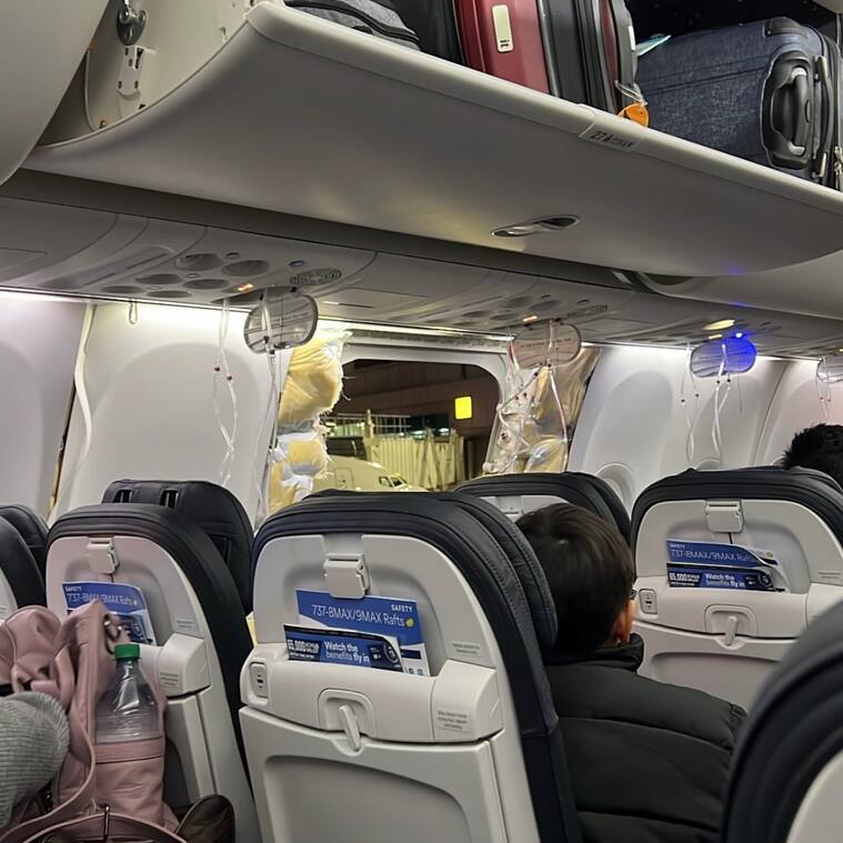 Una explosión en pleno vuelo: avión de Alaska Airlines debe aterrizar de emergencia