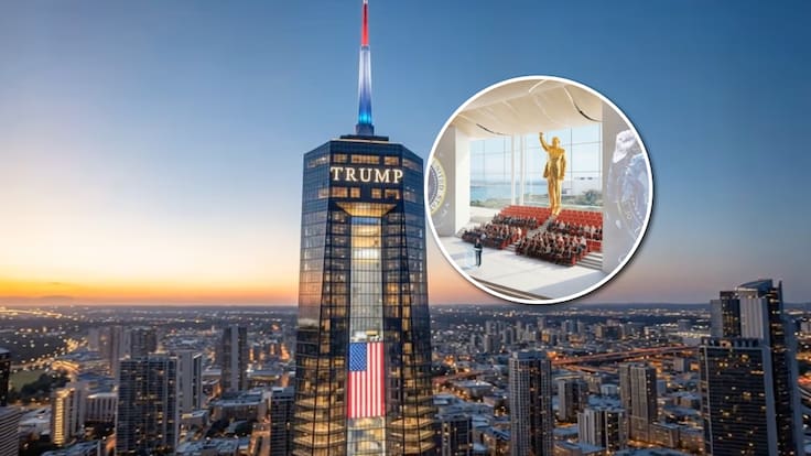 ¡Un rascacielos con detalles en oro! Trump revela su biblioteca presidencial en Miami: lujo extremo y un detalle monumental