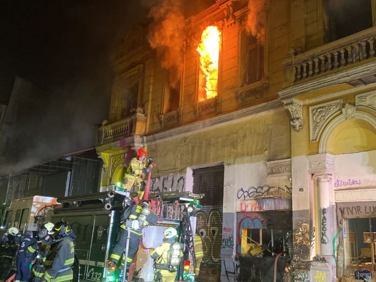 Incendio en Santiago