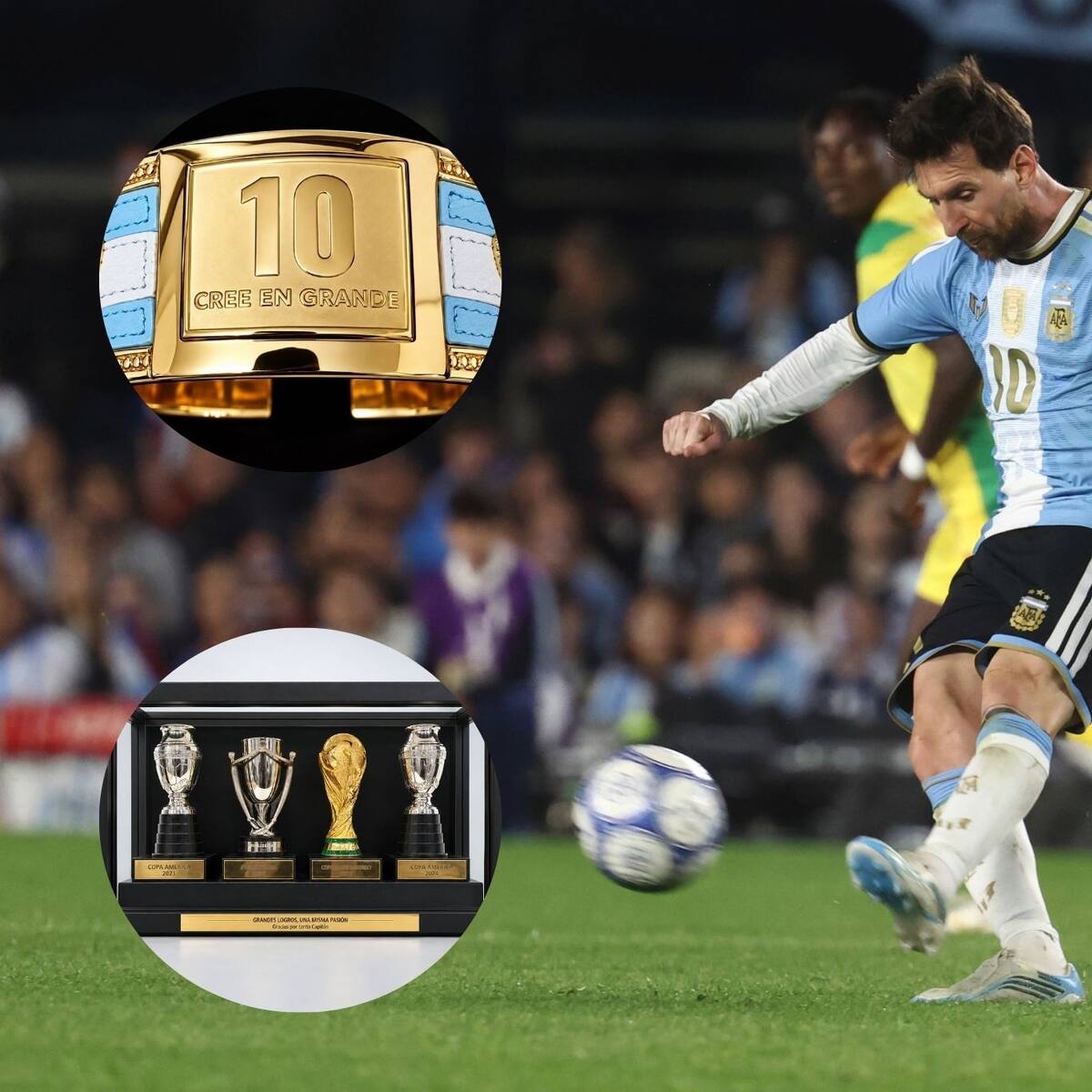 “El montaje se hizo en Chile”: la empresa nacional que elaboró los trofeos para Messi en su retiro de la selección argentina