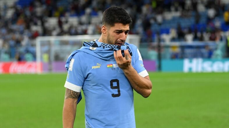 Tristeza profunda: Luis Suárez sufrió hasta el final y rompió en llanto tras quedar eliminado del Mundial con Uruguay 