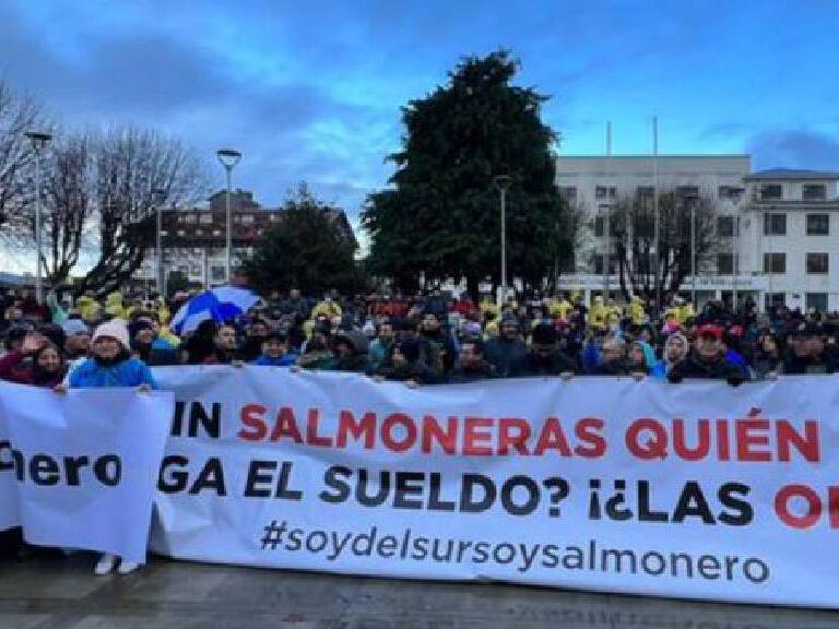 Gremios salmoneros se manifiestan en contra de proyecto de áreas protegidas
