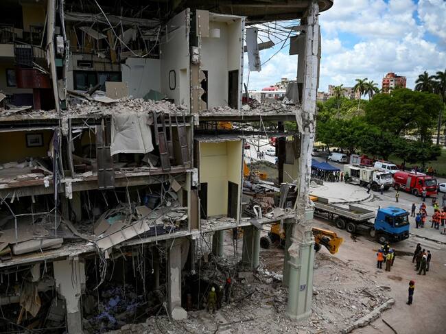 El grave daño que dejó la explosión de gas en un hotel de La Habana