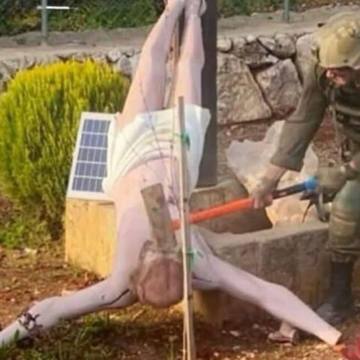 Soldado israelí destruye estatua de Cristo en el sur de Líbano: Netanyahu condena el acto tras indignación mundial