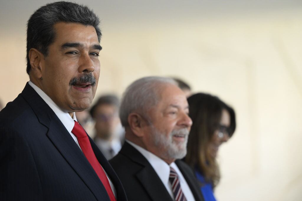 Presidente de Brasil Lula recibe al de Venezuela Nicolás Maduro en Brasilia