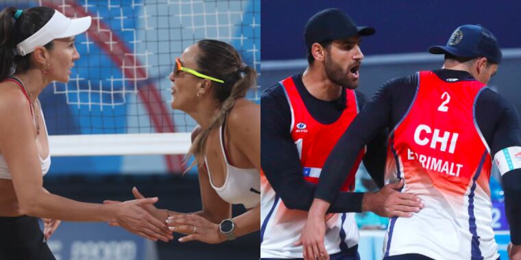 Chile tiene un debut perfecto en el vóleibol playa de Santiago 2023