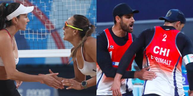 Chile tiene un debut perfecto en el vóleibol playa de Santiago 2023