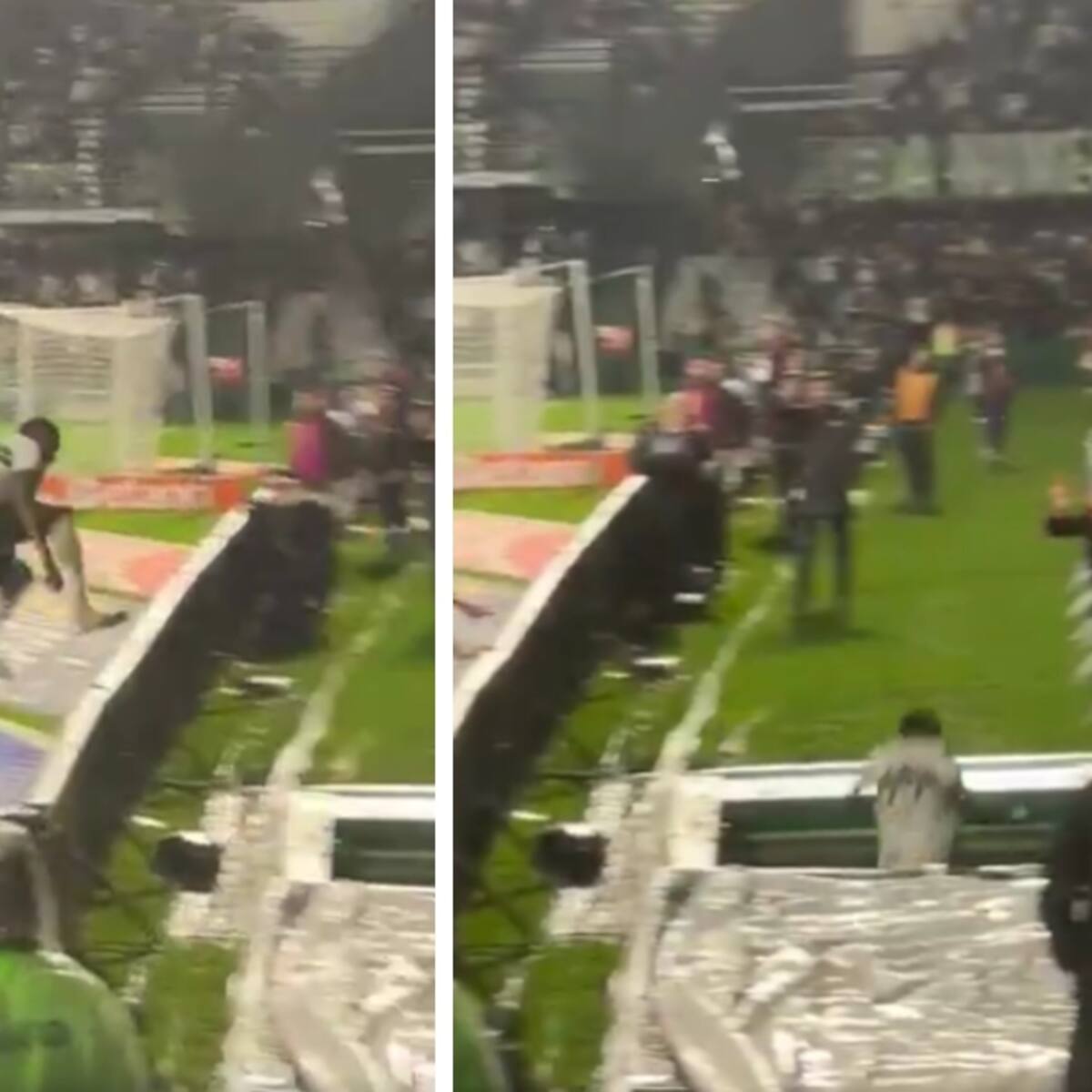 Saltó una valla, cayó al túnel y le anularon el gol: la insólita celebración que da la vuelta al mundo