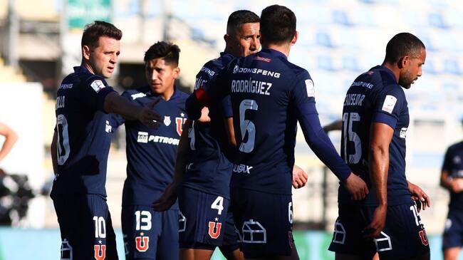 14 DE SEPTIEMBRE DE 2020/RANCAGUAUniversidad de Chile celebra al terminar el partido, durante el partido valido por la undcima fecha del Campeonato Nacional AFP PlanVital 2020, entre Universidad de Chile vs Cobresal, disputado en el estadio El Teniente.
FOTO: SEBASTIAN ORIA/AGENCIAUNO