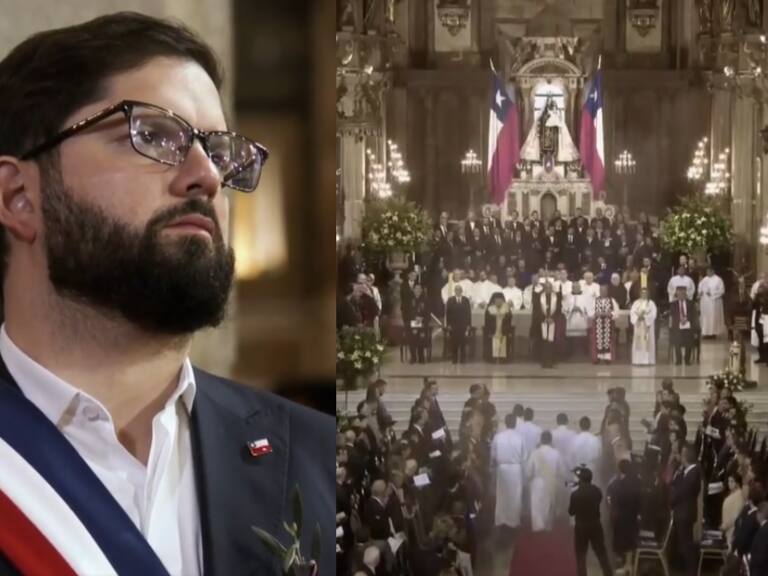 Fiestas Patrias: Presidente Boric llega a Te Deum en la Catedral de Santiago