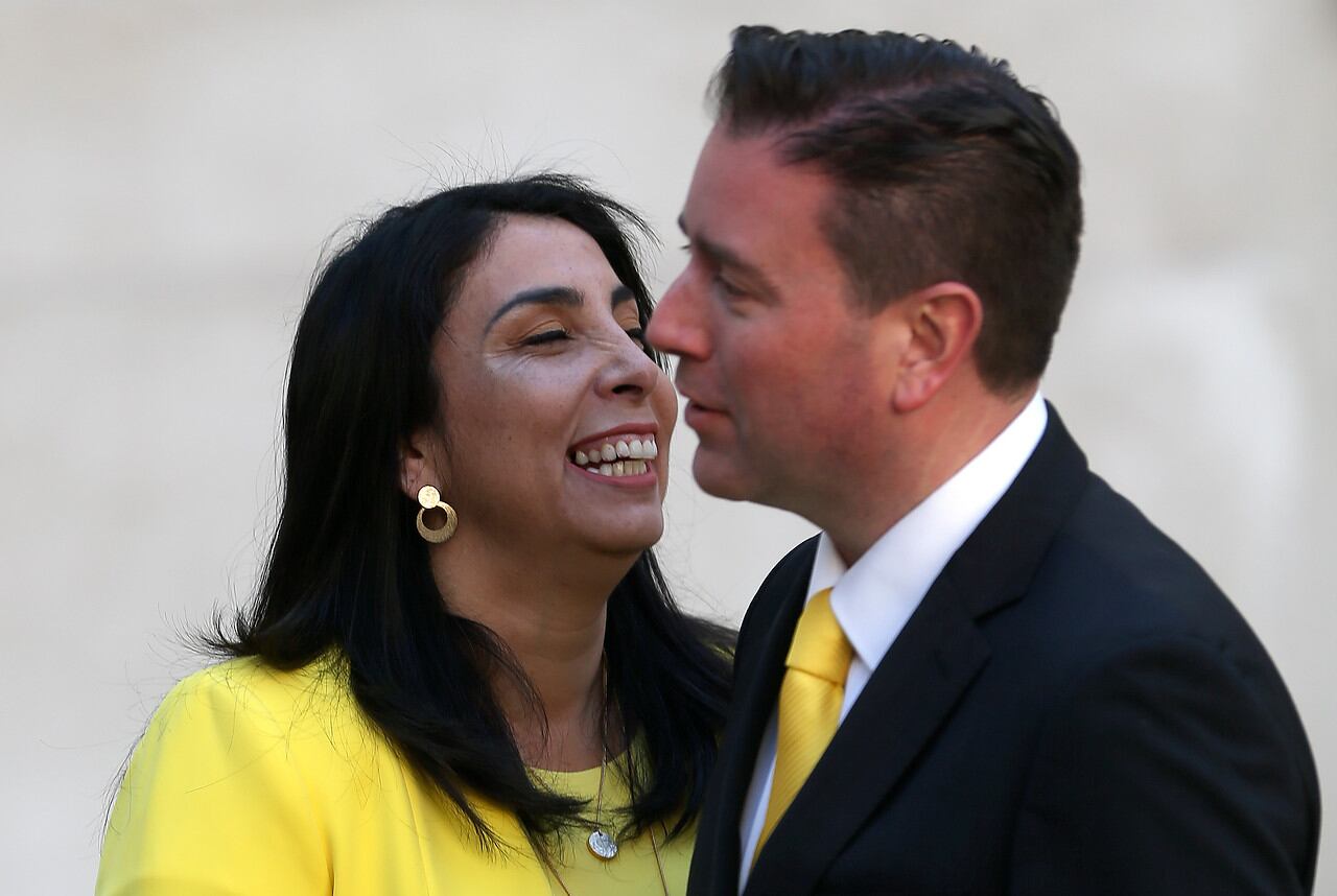 Karla Rubilar y Christian Pino