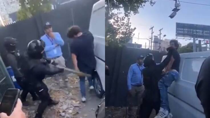 Video revela brutal golpiza de guardias a presunto ladrón en Santiago: lo golpeaban con palo mientras lo hacían bailar