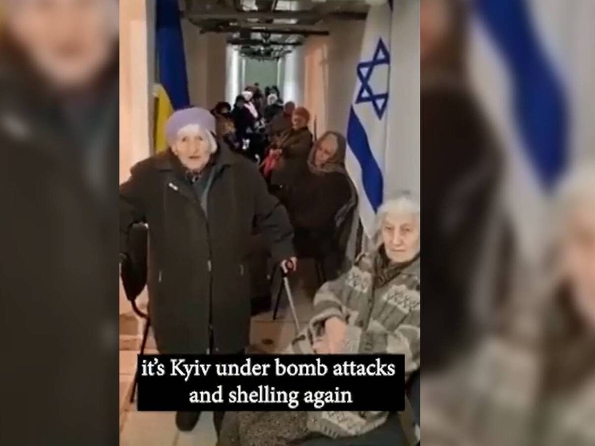 Mujer que se escondió de bombardeos nazis en 1941 ahora se refugia de ataques rusos: «¡Putin, llévate tu ejército y sal de Ucrania!»
