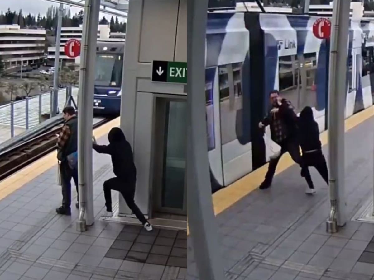 Impactante momento en estación de Seattle: hombre empuja a pasajero hacia tren en movimiento