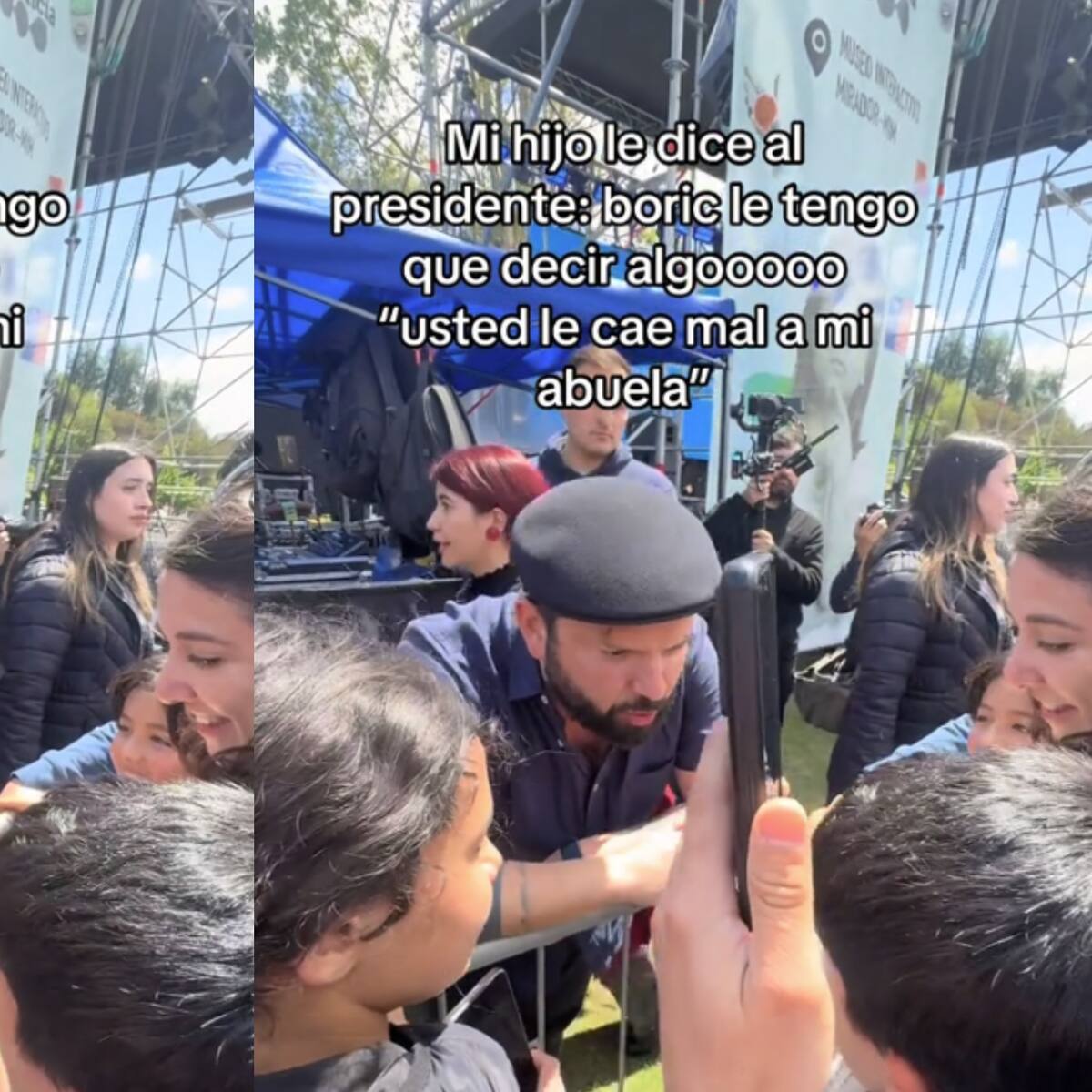 “Usted le cae mal”: niño se vuelve viral tras acusar a su abuela con el Presidente Boric