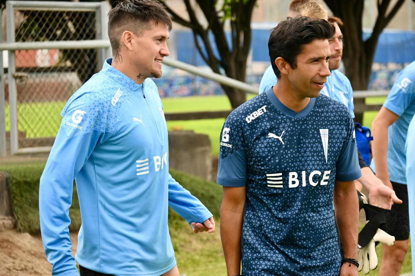 Nico Castillo y Nico Núñez en el entrenamiento de la UC | Instagram: Nicolás Castillo